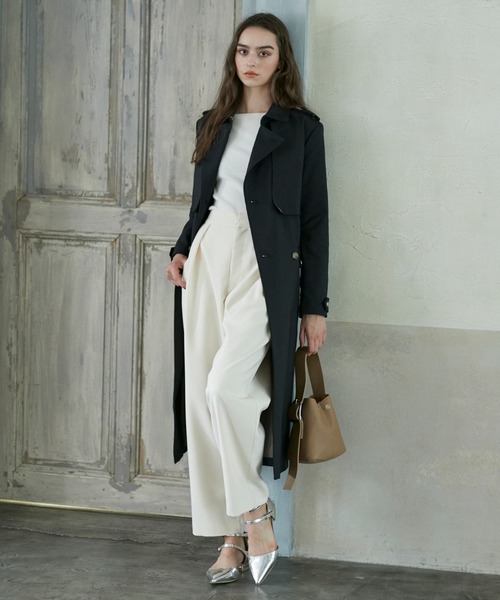 INED CLARO（イネドクラロ）の「《INED CLARO》タックパンツ（その他パンツ・レディース・ブラック/ホワイト/ベージュ・フリー）」の15枚目の写真