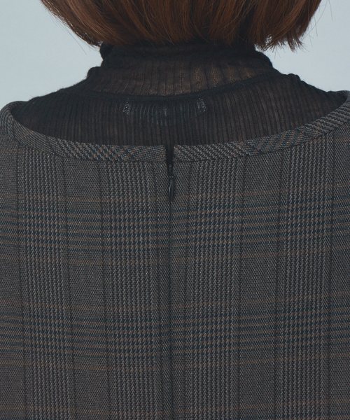 Rouge vif（ルージュヴィフ）の「チェックミニワンピース（ワンピース・レディース・ブラウン・フリー）」の9枚目の写真