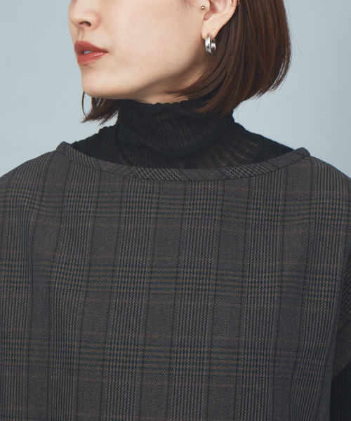 Rouge vif（ルージュヴィフ）の「チェックミニワンピース（ワンピース・レディース・ブラウン・フリー）」の6枚目の写真