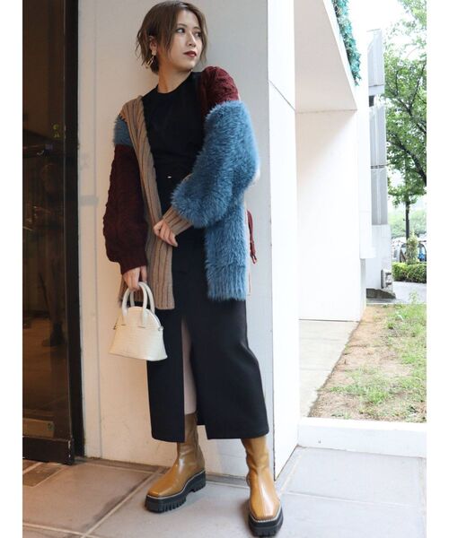 MURUA（ムルーア）の「ミクスチャーカシュクールニット（カーディガン/ボレロ・レディース・アイボリー/ブラック/その他1・FREE）」の19枚目の写真