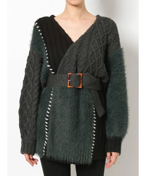 MURUA（ムルーア）の「ミクスチャーカシュクールニット（カーディガン/ボレロ・レディース・アイボリー/ブラック/その他1・FREE）」の22枚目の写真