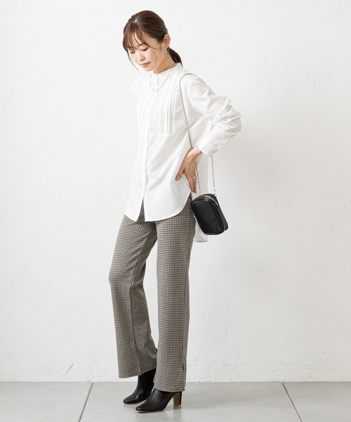 prose verse(プロズヴェール)の「モノグラム柄カットジャガードパンツ(その他パンツ・レディース・ブラック/ベージュ・フリ-)」の8枚目の写真