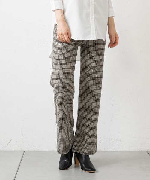 prose verse(プロズヴェール)の「モノグラム柄カットジャガードパンツ(その他パンツ・レディース・ブラック/ベージュ・フリ-)」の13枚目の写真