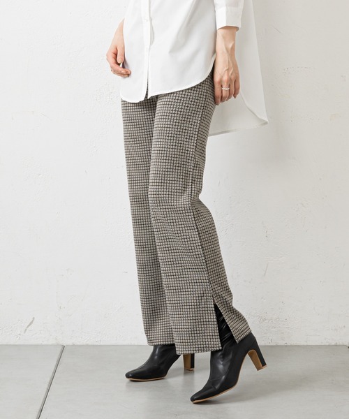 prose verse(プロズヴェール)の「モノグラム柄カットジャガードパンツ(その他パンツ・レディース・ブラック/ベージュ・フリ-)」の18枚目の写真