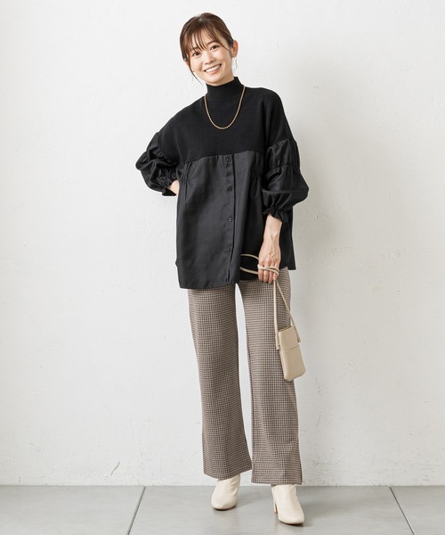 prose verse(プロズヴェール)の「モノグラム柄カットジャガードパンツ(その他パンツ・レディース・ブラック/ベージュ・フリ-)」の20枚目の写真