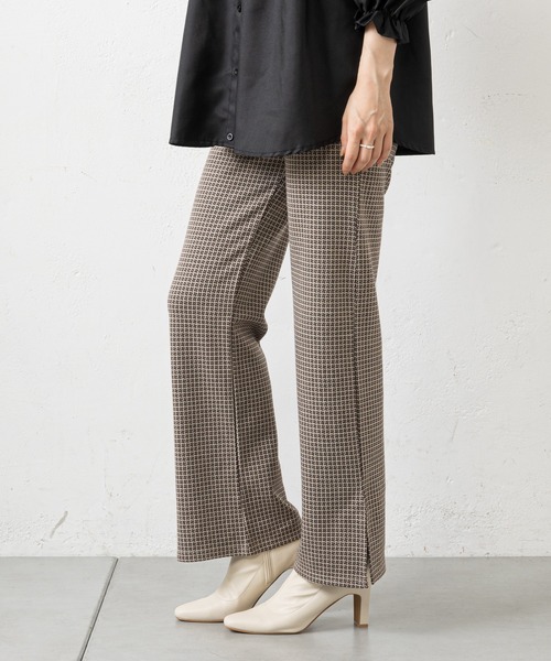 prose verse(プロズヴェール)の「モノグラム柄カットジャガードパンツ(その他パンツ・レディース・ブラック/ベージュ・フリ-)」の15枚目の写真