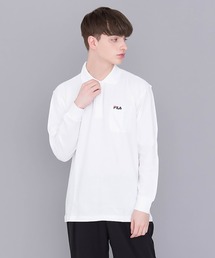 【FILA/フィラ】ワンポイント ブランドロゴ刺繍 ポケット付き DRY 長袖ポロシャツ