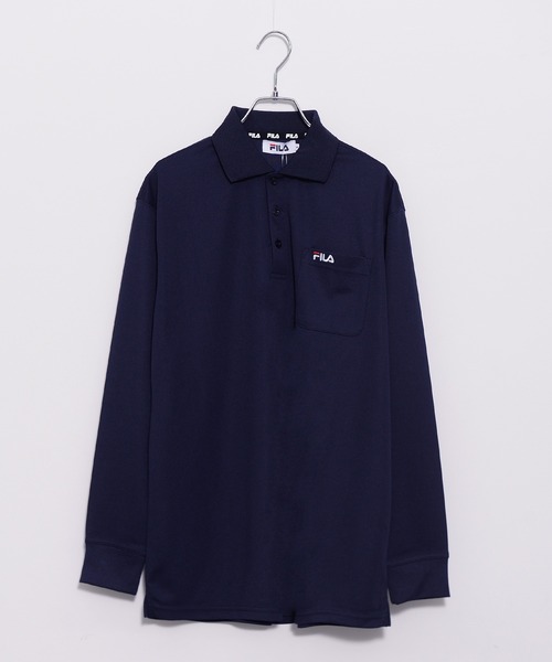 FILA(フィラ)の「【FILA/フィラ】ワンポイント ブランドロゴ刺繍 ポケット付き DRY 長袖ポロシャツ(ポロシャツ・メンズ・ホワイト/ブラック/ネイビー・LL/3L/M/L)」の18枚目の写真