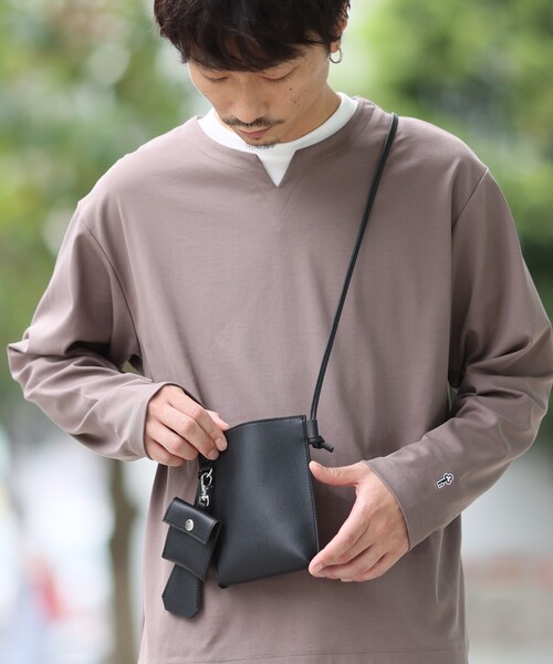 THE SHOP TK （ザ ショップ ティーケー ）の「◆ミニポーチセットポシェット（ショルダーバッグ・メンズ・チャコールグレー/ブラック/カーキ/サンドベージュ・00）」の2枚目の写真
