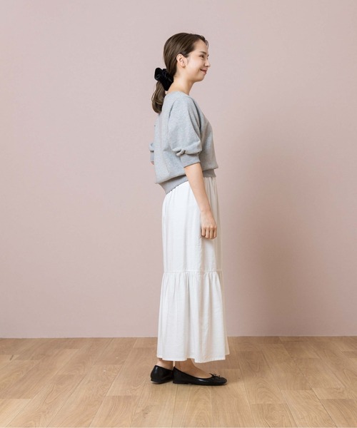 flower（フラワー）の「スウィートハーフスウェット（スウェット・レディース・ブラウン/グレー・FREE）」の6枚目の写真