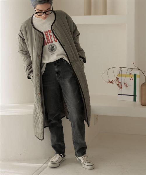 DONOBAN（ドノバン）の「STANFORDカレッジロゴルーズスウェット（スウェット・レディース・ホワイト/グリーン/ベージュ系その他・F）」の5枚目の写真