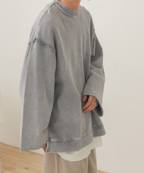 SENSE OF PLACE by URBAN RESEARCH（センスオブプレイスバイアーバンリサーチ）の「『UR TECH』エクストラルーズケミカルスウェット（スウェット・メンズ・ブラック/パープル/アイボリー・MEDIUM/LARGE）」の3枚目の写真