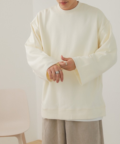 SENSE OF PLACE by URBAN RESEARCH（センスオブプレイスバイアーバンリサーチ）の「『UR TECH』エクストラルーズケミカルスウェット（スウェット・メンズ・ブラック/パープル/アイボリー・MEDIUM/LARGE）」の22枚目の写真