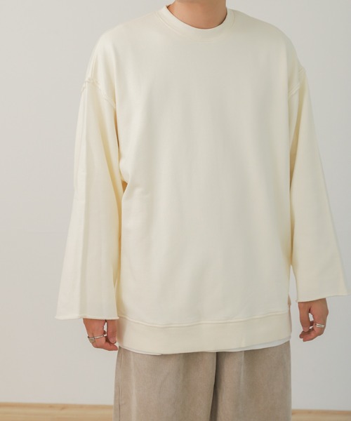 SENSE OF PLACE by URBAN RESEARCH（センスオブプレイスバイアーバンリサーチ）の「『UR TECH』エクストラルーズケミカルスウェット（スウェット・メンズ・ブラック/パープル/アイボリー・MEDIUM/LARGE）」の12枚目の写真