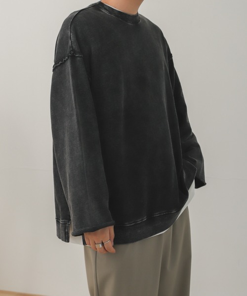 SENSE OF PLACE by URBAN RESEARCH（センスオブプレイスバイアーバンリサーチ）の「『UR TECH』エクストラルーズケミカルスウェット（スウェット・メンズ・ブラック/パープル/アイボリー・MEDIUM/LARGE）」の13枚目の写真