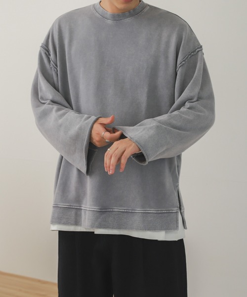 SENSE OF PLACE by URBAN RESEARCH（センスオブプレイスバイアーバンリサーチ）の「『UR TECH』エクストラルーズケミカルスウェット（スウェット・メンズ・ブラック/パープル/アイボリー・MEDIUM/LARGE）」の20枚目の写真