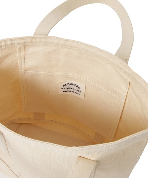 Cricket（クリケット）の「[クリケット] Cricket アルバートンダック生地 トートバッグ スモール 日本製（トートバッグ・メンズ・ホワイト・FREE）」の7枚目の写真