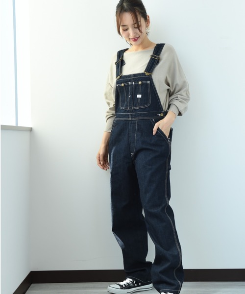 Lee(リー)の「【Lee】TAPERD OVERALL(サロペット/オーバーオール・レディース・インディゴブルー/ブルー・FREE)」の3枚目の写真