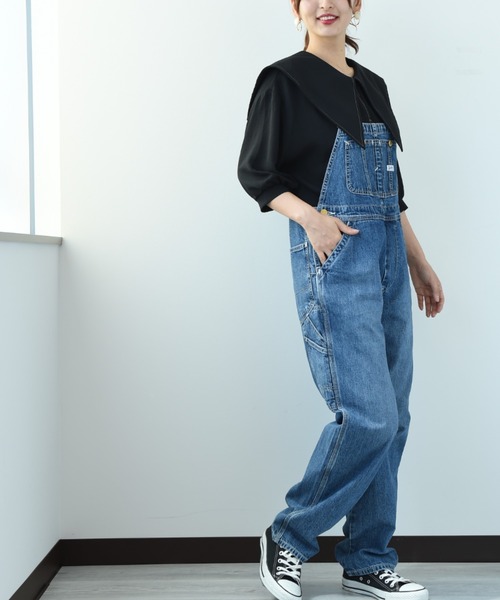 Lee(リー)の「【Lee】TAPERD OVERALL(サロペット/オーバーオール・レディース・インディゴブルー/ブルー・FREE)」の9枚目の写真