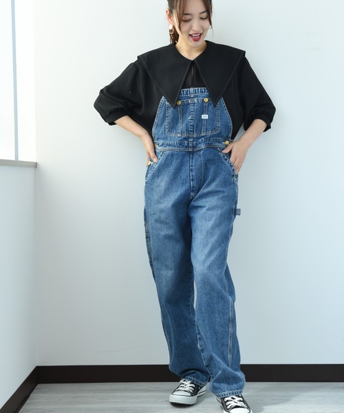 Lee(リー)の「【Lee】TAPERD OVERALL(サロペット/オーバーオール・レディース・インディゴブルー/ブルー・FREE)」の8枚目の写真
