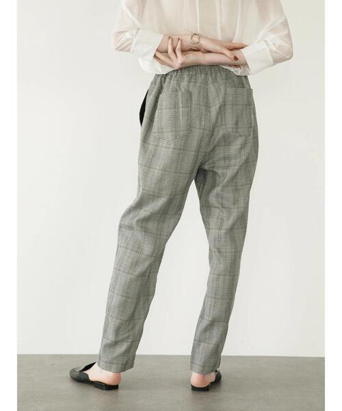 koe(コエ)の「TRチェックテーパードパンツ*(スラックス・レディース・ブラック系その他/チェック・S/M/L)」の5枚目の写真