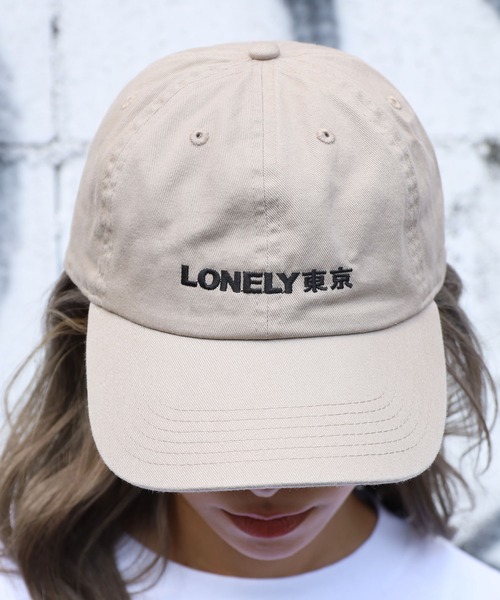 LONELY/論理（ロンリー）の「別注：LONELY(論理)/ロンリー LONELY東京 フロントロゴキャップ（キャップ・メンズ・ブラック/ベージュ・FREE）」の10枚目の写真