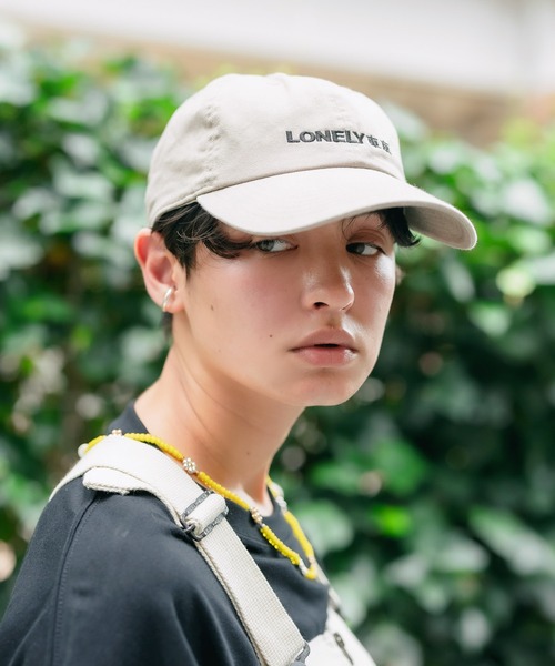 LONELY/論理（ロンリー）の「別注：LONELY(論理)/ロンリー LONELY東京 フロントロゴキャップ（キャップ・メンズ・ブラック/ベージュ・FREE）」の7枚目の写真