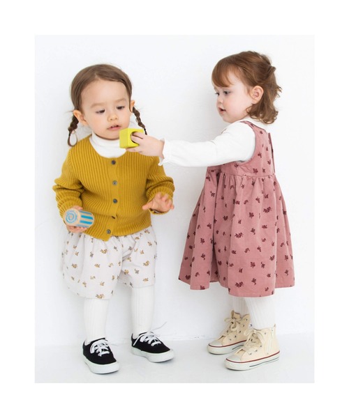 birthday party（バースデイパーティー）の「birthday party/リボン付き 花柄 シャツコール ジャンパースカート(70~110cm)（ワンピース・キッズ・イエロー系その他/ピンク系その他・110/80/70/100/90）」の22枚目の写真