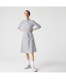 Lacoste ラコステ レディース のシャツワンピース ホワイト 白色系 ワンポイント 通販 Zozotown