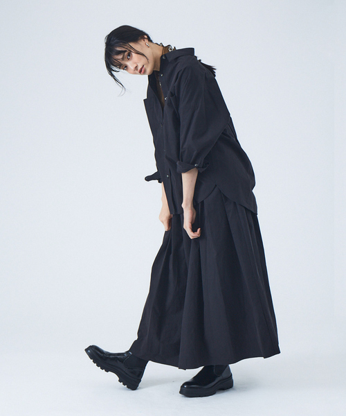 JILKY(ジルキー)の「【JILKY】ピーチギャバロングスカート◇セットアップ対応(スカート・レディース・ブラック/ピンク/グレイッシュベージュ・M)」の12枚目の写真