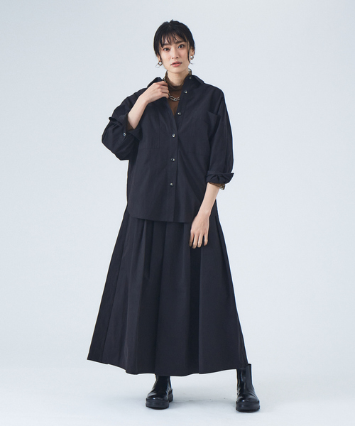 JILKY(ジルキー)の「【JILKY】ピーチギャバロングスカート◇セットアップ対応(スカート・レディース・ブラック/ピンク/グレイッシュベージュ・M)」の5枚目の写真