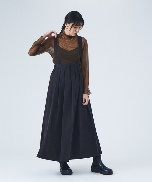 JILKY(ジルキー)の「【JILKY】ピーチギャバロングスカート◇セットアップ対応(スカート・レディース・ブラック/ピンク/グレイッシュベージュ・M)」の10枚目の写真