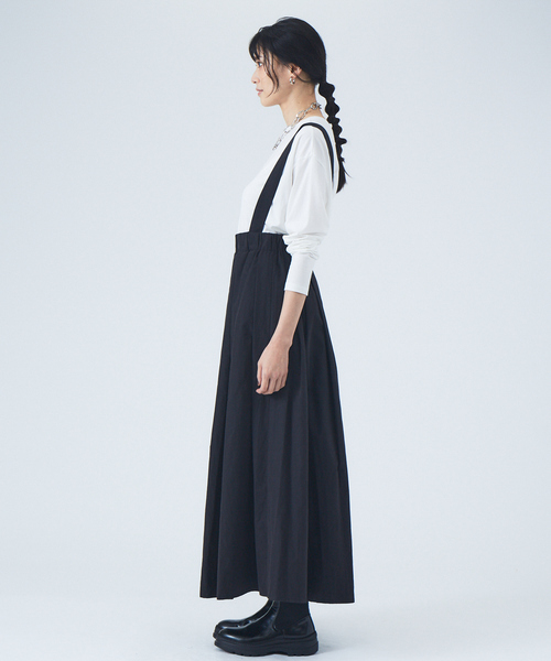 JILKY(ジルキー)の「【JILKY】ピーチギャバロングスカート◇セットアップ対応(スカート・レディース・ブラック/ピンク/グレイッシュベージュ・M)」の4枚目の写真