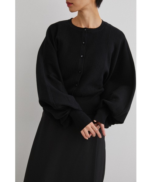 STYLEMIXER（スタイルミキサー）の「ボリュームスリーブカーディガン（カーディガン/ボレロ・レディース・イエロー系その他/ライトブラウン/ブラック・FREE）」の6枚目の写真