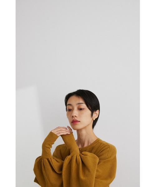 STYLEMIXER（スタイルミキサー）の「ボリュームスリーブカーディガン（カーディガン/ボレロ・レディース・イエロー系その他/ライトブラウン/ブラック・FREE）」の8枚目の写真