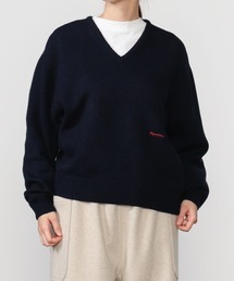 Gymphlex | エアーヤーン Vネックニットプルオーバー WOMEN