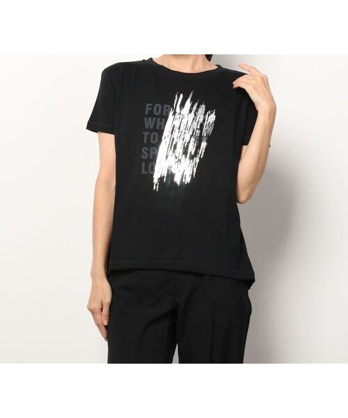 DIMENSIONE danza(ディメンシオーネ ダンツァ)の「プリントTシャツ(Tシャツ/カットソー・レディース・オフホワイト/ブラック・X-SMALL/SMALL)」の1枚目の写真