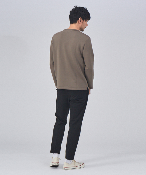 ABAHOUSE GRAY(アバハウスグレイ)の「ポンチ ストライプ 切替 長袖 Tシャツ(Tシャツ/カットソー・メンズ・ホワイト/ブラック/グレイッシュベージュ・46/48)」の14枚目の写真