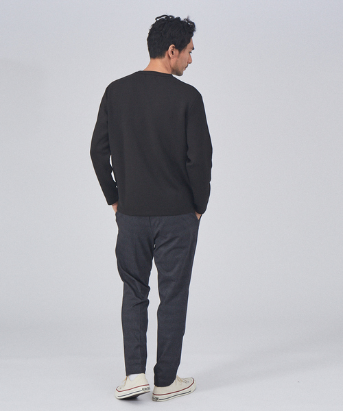 ABAHOUSE GRAY(アバハウスグレイ)の「ポンチ ストライプ 切替 長袖 Tシャツ(Tシャツ/カットソー・メンズ・ホワイト/ブラック/グレイッシュベージュ・46/48)」の16枚目の写真