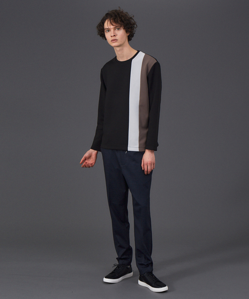 ABAHOUSE GRAY(アバハウスグレイ)の「ポンチ ストライプ 切替 長袖 Tシャツ(Tシャツ/カットソー・メンズ・ホワイト/ブラック/グレイッシュベージュ・46/48)」の19枚目の写真