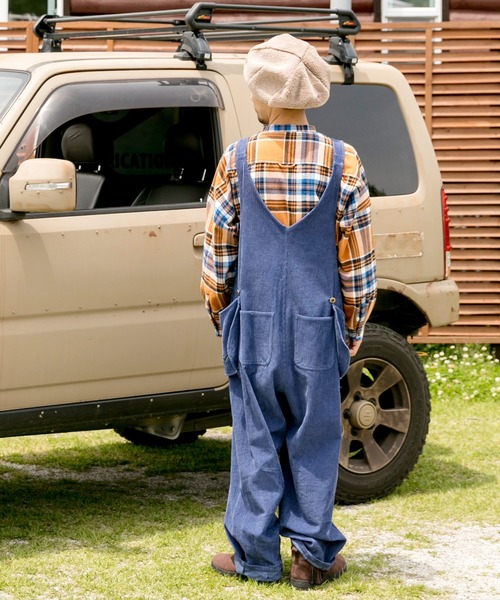 チャイハネ(チャイハネ)の「【チャイハネ】キリム柄刺繍コーデュロイMEN'Sサロペット(サロペット/オーバーオール・メンズ・パープル/ブラウン・FREE)」の11枚目の写真