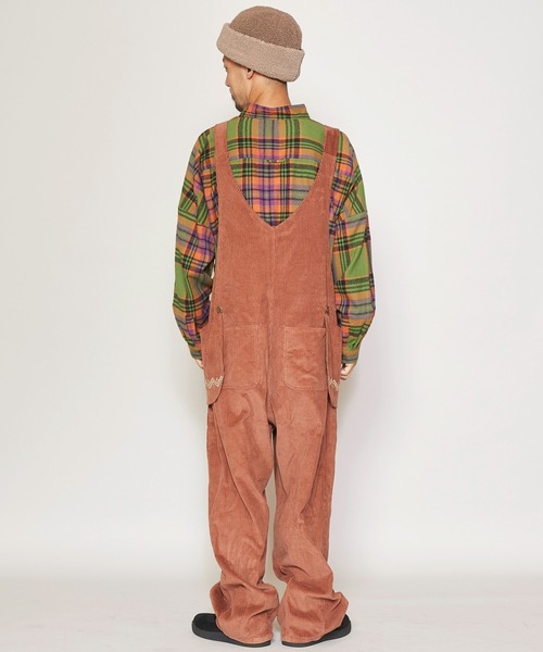 チャイハネ(チャイハネ)の「【チャイハネ】キリム柄刺繍コーデュロイMEN'Sサロペット(サロペット/オーバーオール・メンズ・パープル/ブラウン・FREE)」の14枚目の写真