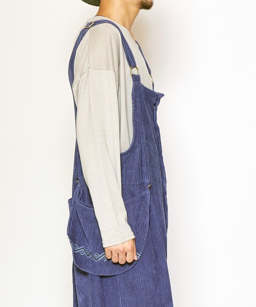 チャイハネ(チャイハネ)の「【チャイハネ】キリム柄刺繍コーデュロイMEN'Sサロペット(サロペット/オーバーオール・メンズ・パープル/ブラウン・FREE)」の17枚目の写真