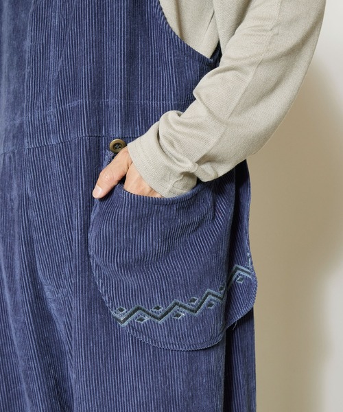 チャイハネ(チャイハネ)の「【チャイハネ】キリム柄刺繍コーデュロイMEN'Sサロペット(サロペット/オーバーオール・メンズ・パープル/ブラウン・FREE)」の18枚目の写真