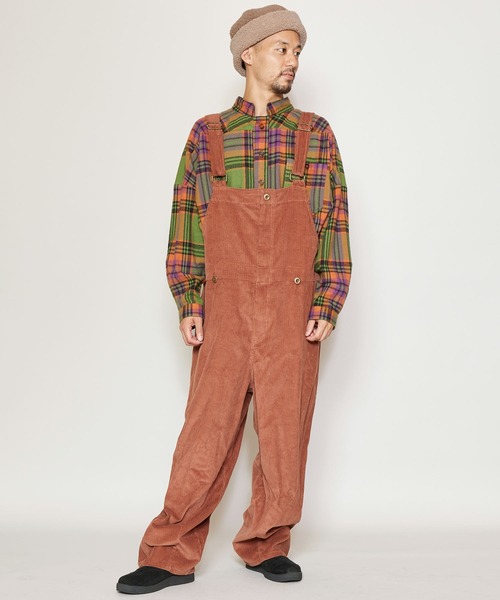 チャイハネ(チャイハネ)の「【チャイハネ】キリム柄刺繍コーデュロイMEN'Sサロペット(サロペット/オーバーオール・メンズ・パープル/ブラウン・FREE)」の16枚目の写真