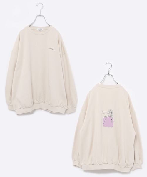 GLOBAL WORK（グローバルワーク）の「【AND YUA ANY】柔らかグラフィックスウェット/235621（スウェット・キッズ・オフホワイト/グレー/ブラック/アイボリー/グリーン/ライトイエロー・150cm/160cm）」の4枚目の写真