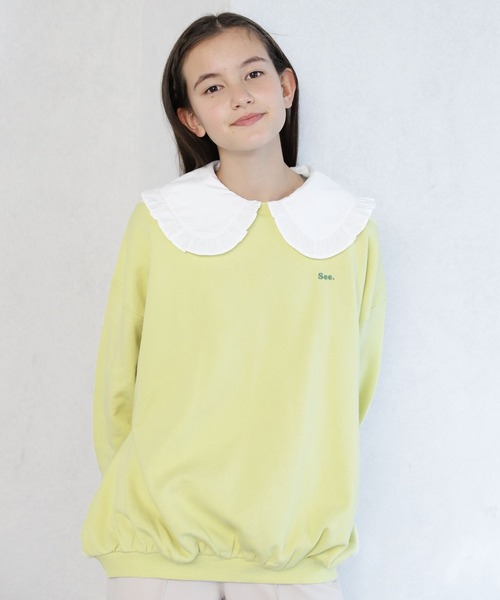 GLOBAL WORK（グローバルワーク）の「【AND YUA ANY】柔らかグラフィックスウェット/235621（スウェット・キッズ・オフホワイト/グレー/ブラック/アイボリー/グリーン/ライトイエロー・150cm/160cm）」の6枚目の写真
