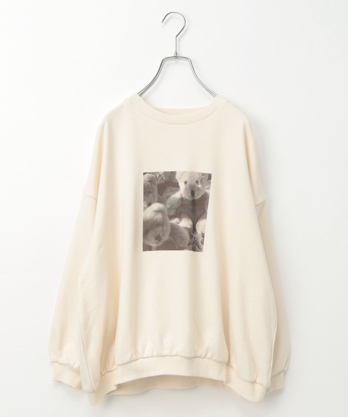 GLOBAL WORK（グローバルワーク）の「【AND YUA ANY】柔らかグラフィックスウェット/235621（スウェット・キッズ・オフホワイト/グレー/ブラック/アイボリー/グリーン/ライトイエロー・150cm/160cm）」の2枚目の写真