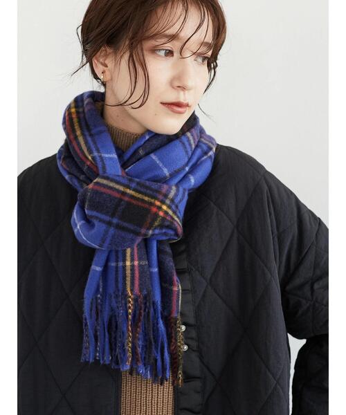 Green　Parks（グリーンパークス）の「カシミアライクチェックストール＊（ストール/ショール・レディース・ブルー/レッド/グリーン/ベージュ/ピンク/イエロー/オレンジ/サックスブルー・FREE）」の16枚目の写真