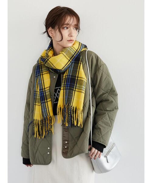 Green　Parks（グリーンパークス）の「カシミアライクチェックストール＊（ストール/ショール・レディース・ブルー/レッド/グリーン/ベージュ/ピンク/イエロー/オレンジ/サックスブルー・FREE）」の22枚目の写真
